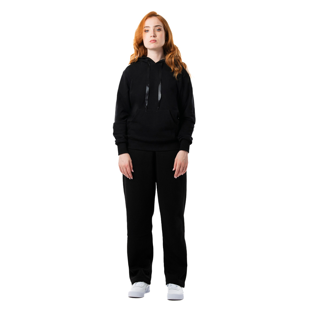 BOX 4 PZ - D-136 - Felpa donna cappuccio marsupio manica lunga regular 300 gr/m2 non garzato