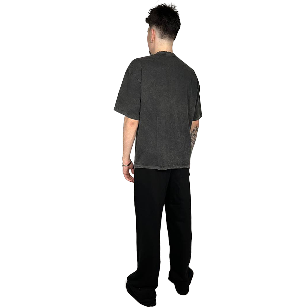 T Shirt unisex over manica corta slavata