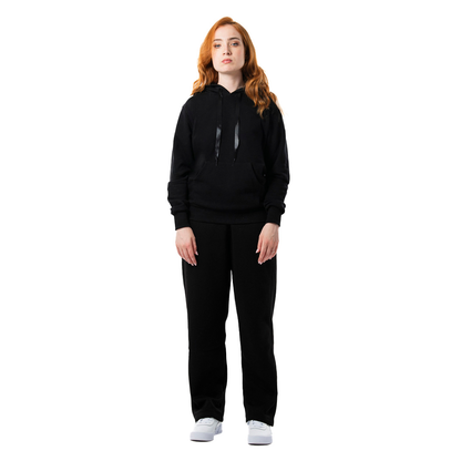 BOX 4 PZ - D-136 - Felpa donna cappuccio marsupio manica lunga regular 300 gr/m2 non garzato