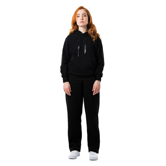 Felpa donna cappuccio marsupio manica lunga regular