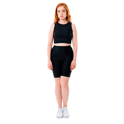BOX 3 PZ - LD604C - Pantalone leggings corto donna slim 225 gr/m2 Atlanta