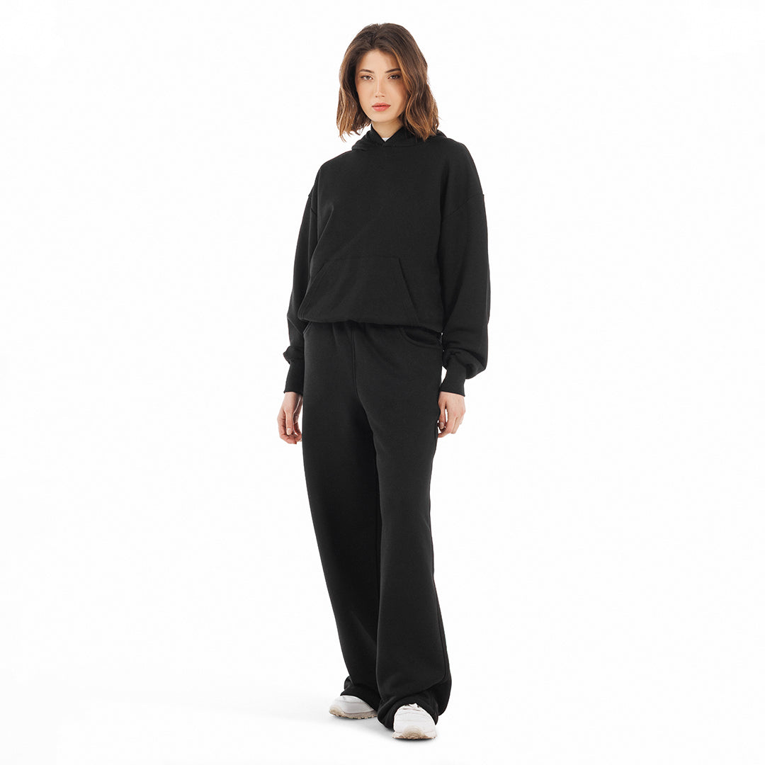 Felpa unisex cappuccio/marsupio manica lunga boxyfit