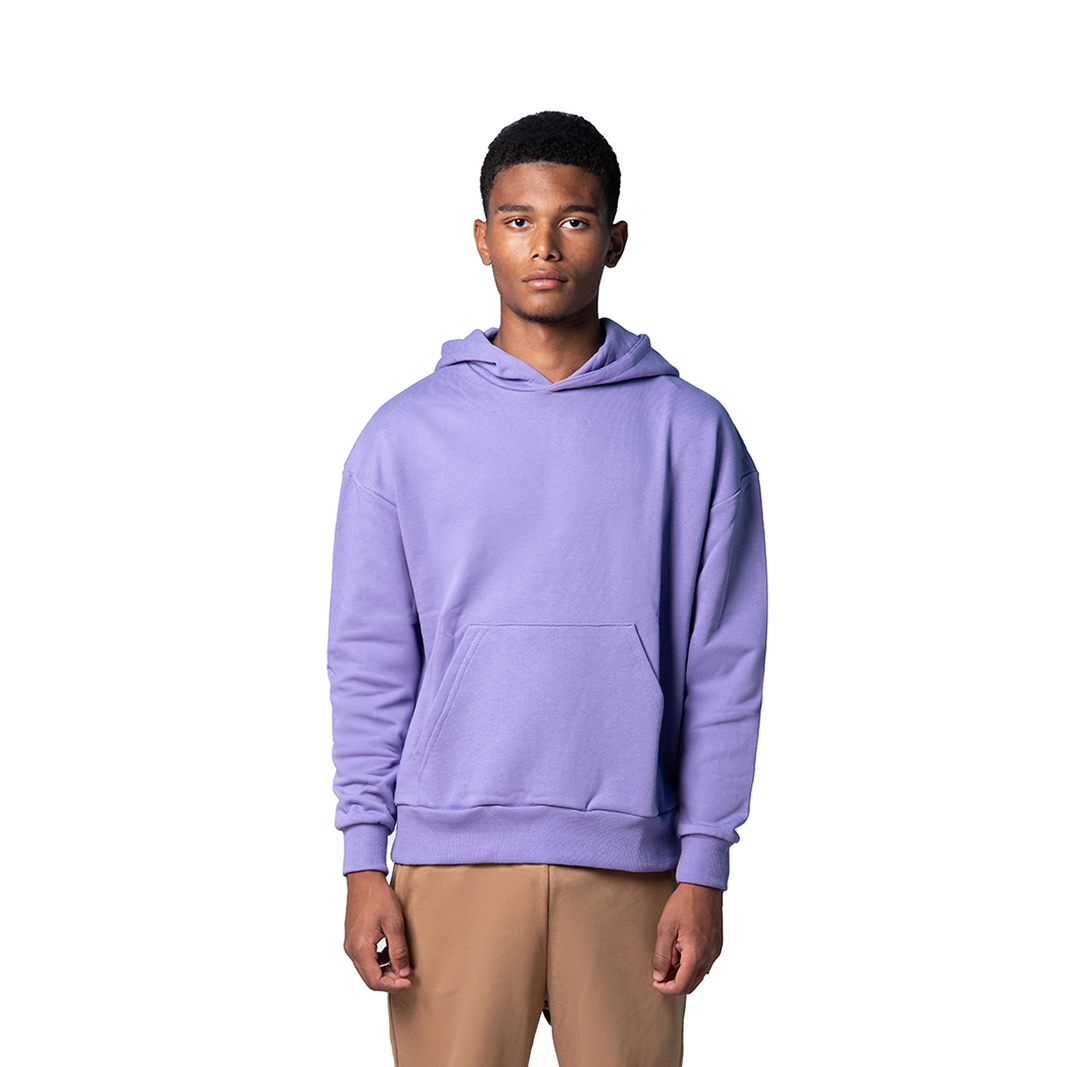 BOX 3 PZ - YU3078 - Felpa unisex cappuccio marsupio manica lunga boxyfit 300 gr/m2 non garzato
